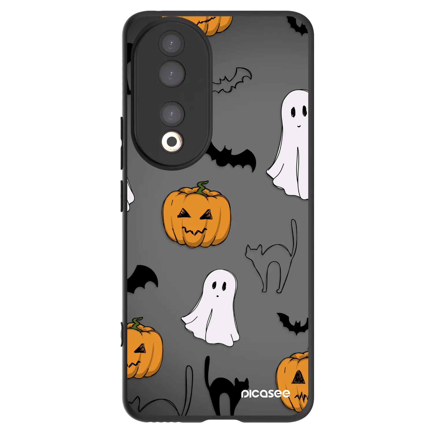 Picasee Honor 90 5G Hülle - Schwarzes Silikon - Spooky crew
