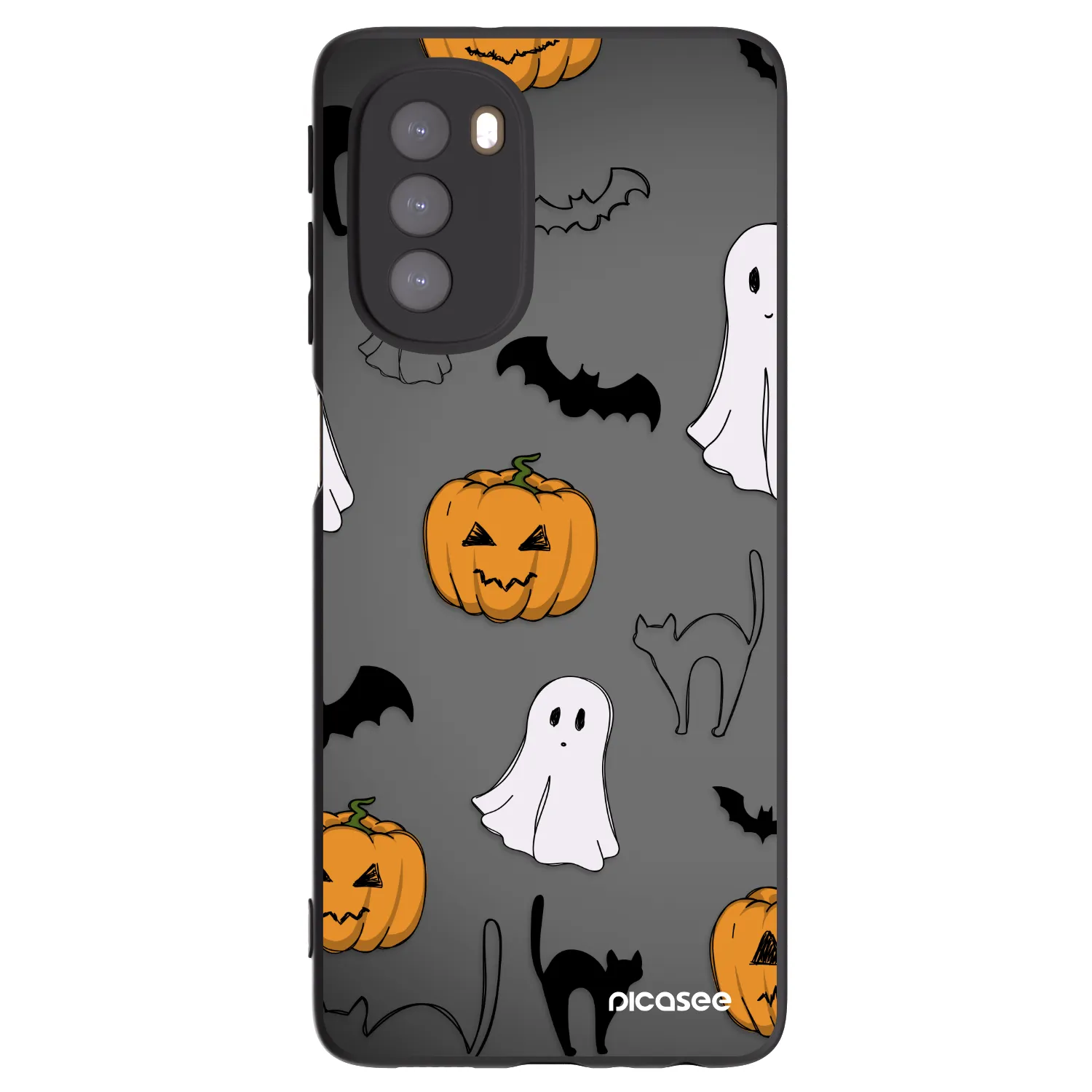 Picasee Motorola Moto G51 Hülle - Schwarzes Silikon - Spooky crew