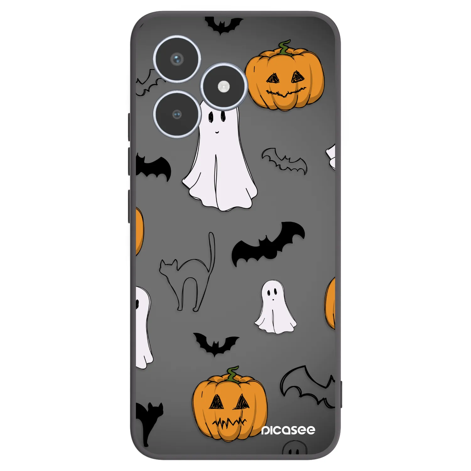 Picasee Realme C53 Hülle - Schwarzes Silikon - Spooky crew