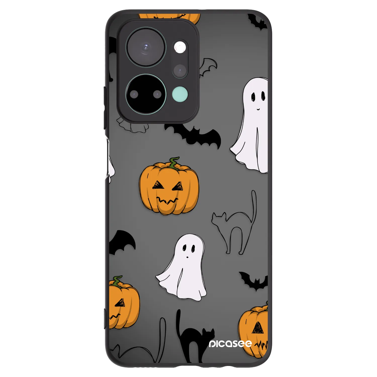 Picasee Honor X7a Hülle - Schwarzes Silikon - Spooky crew