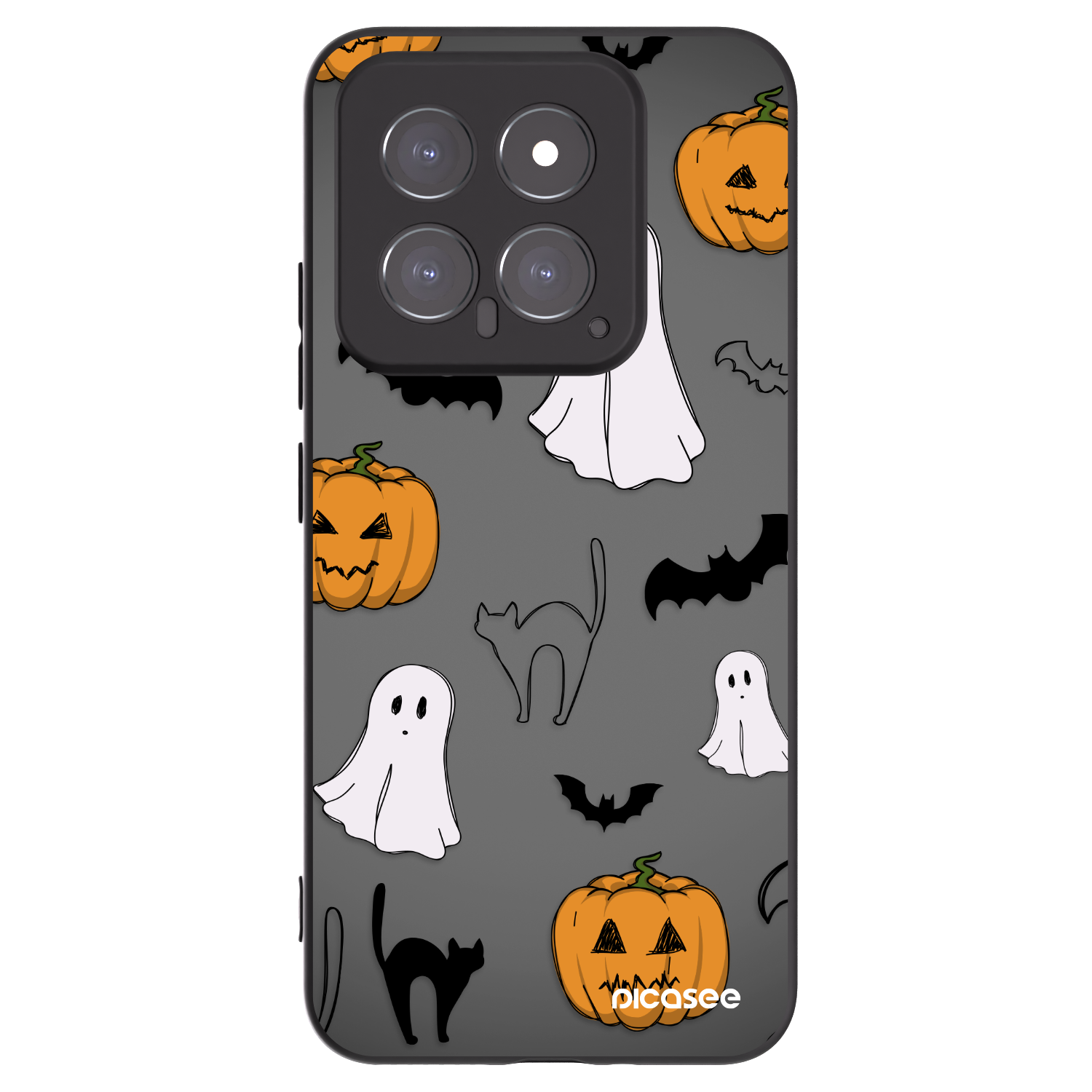 Picasee Xiaomi 14 Hülle - Schwarzes Silikon - Spooky crew
