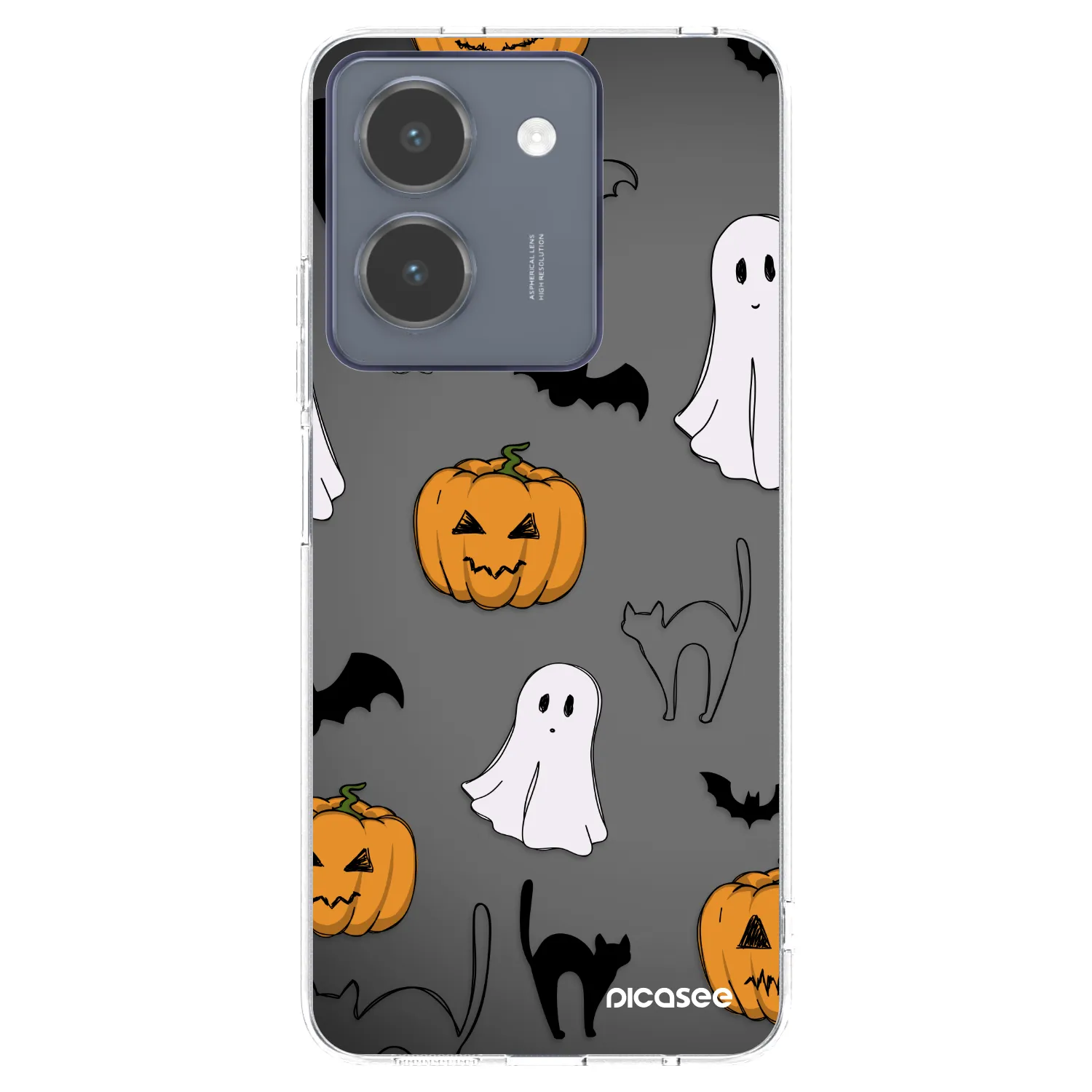 Picasee Vivo Y36 4G Hülle - Transparentes Silikon - Spooky crew