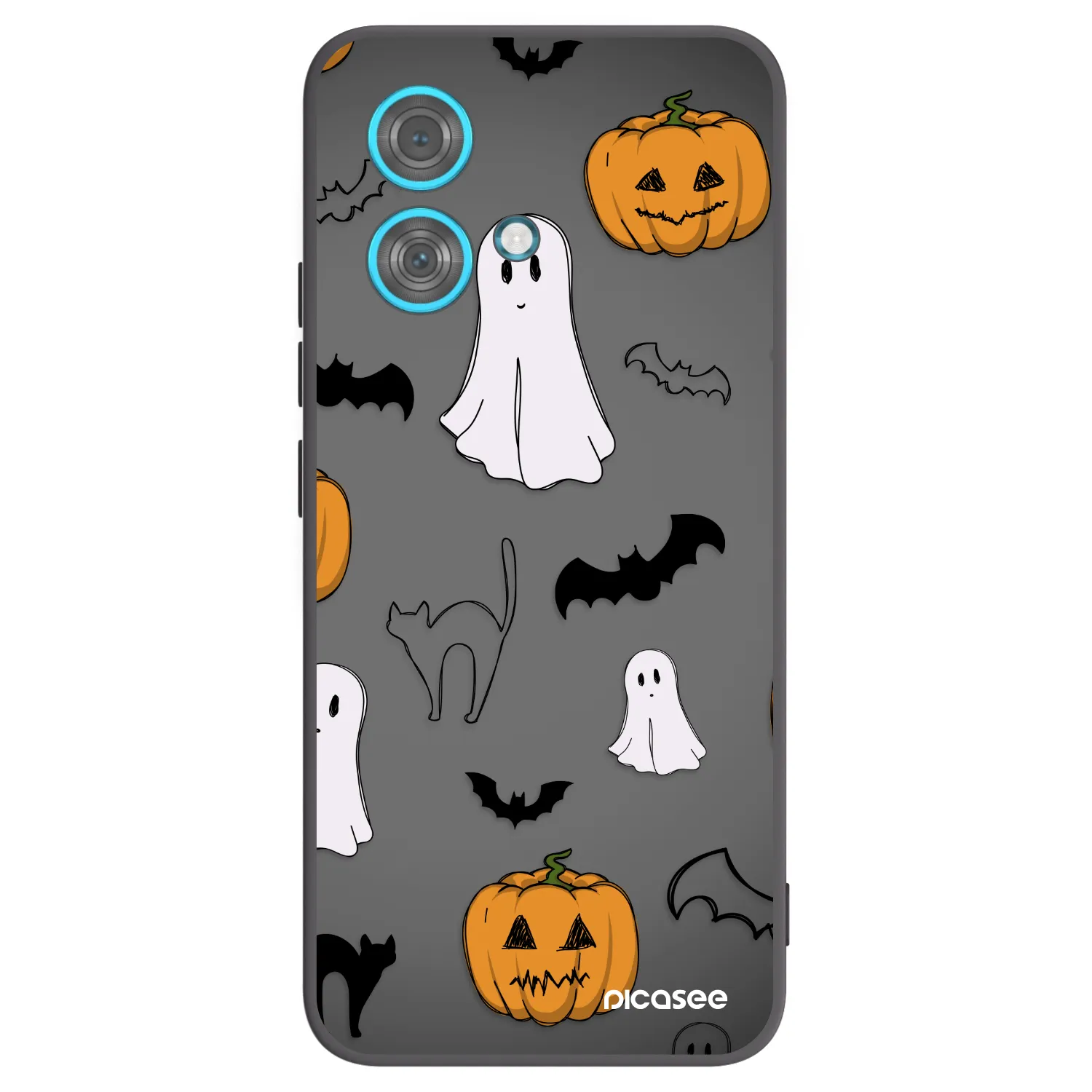 Picasee Motorola Edge 40 Neo Hülle - Schwarzes Silikon - Spooky crew