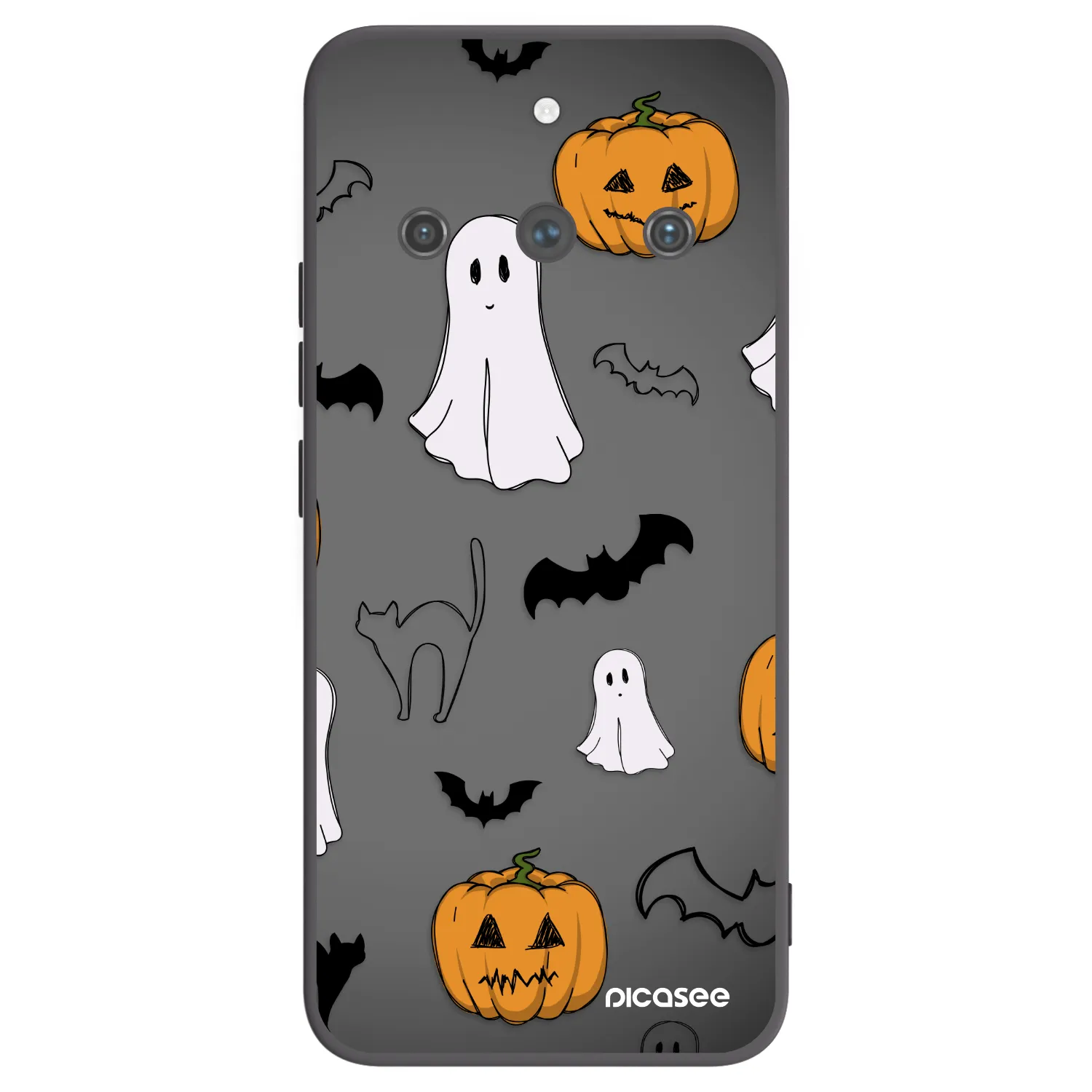 Picasee Realme 11 Pro+ Hülle - Schwarzes Silikon - Spooky crew