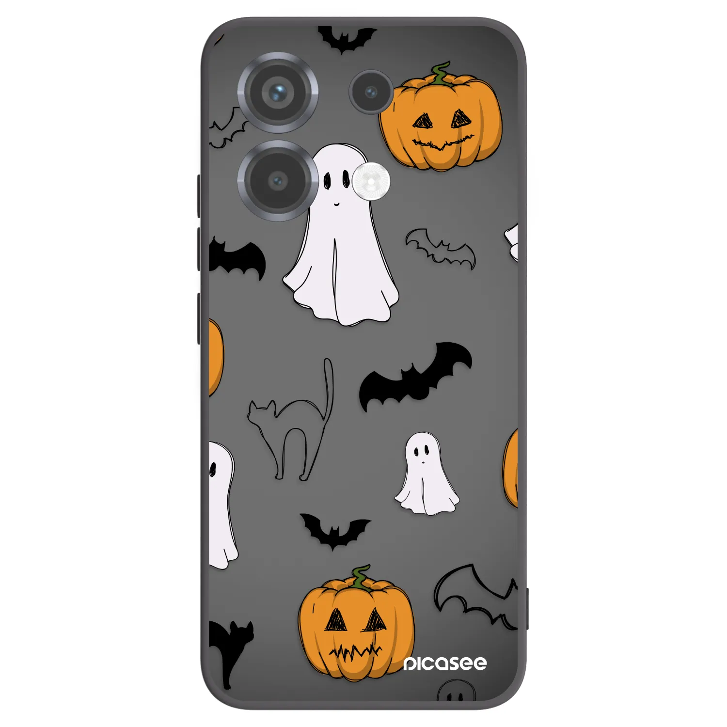 Picasee Xiaomi Poco X6 Hülle - Schwarzes Silikon - Spooky crew