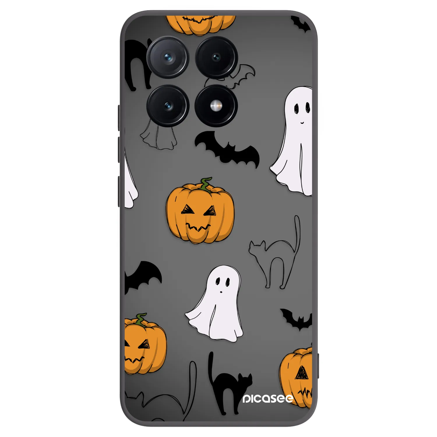 Picasee Xiaomi Poco X6 Pro Hülle - Schwarzes Silikon - Spooky crew