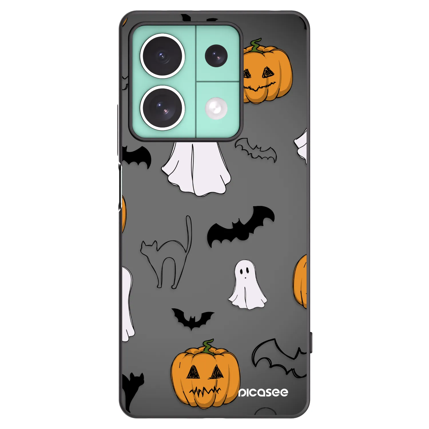 Picasee Xiaomi Redmi Note 13 5G Hülle - Schwarzes Silikon - Spooky crew