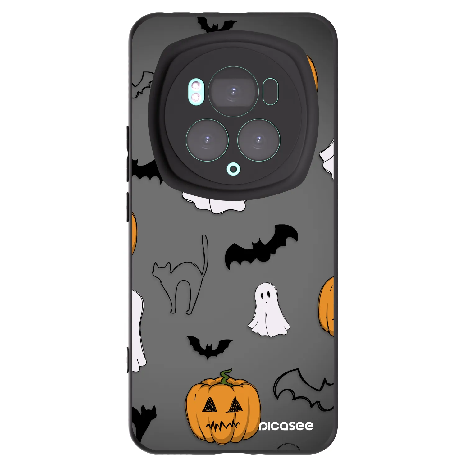 Picasee Honor Magic6 Pro Hülle - Schwarzes Silikon - Spooky crew