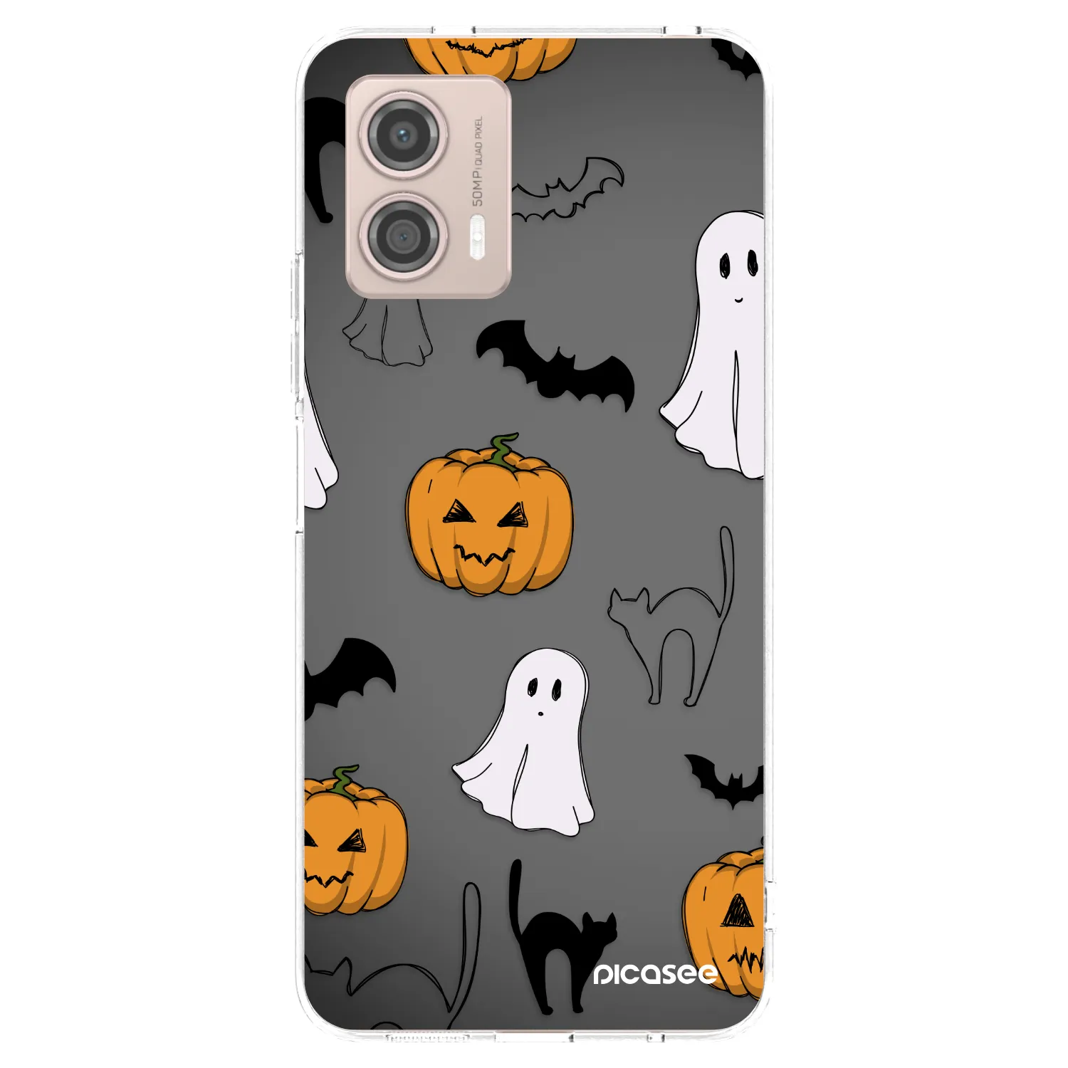 Picasee Motorola Moto G53 5G Hülle - Transparentes Silikon - Spooky crew