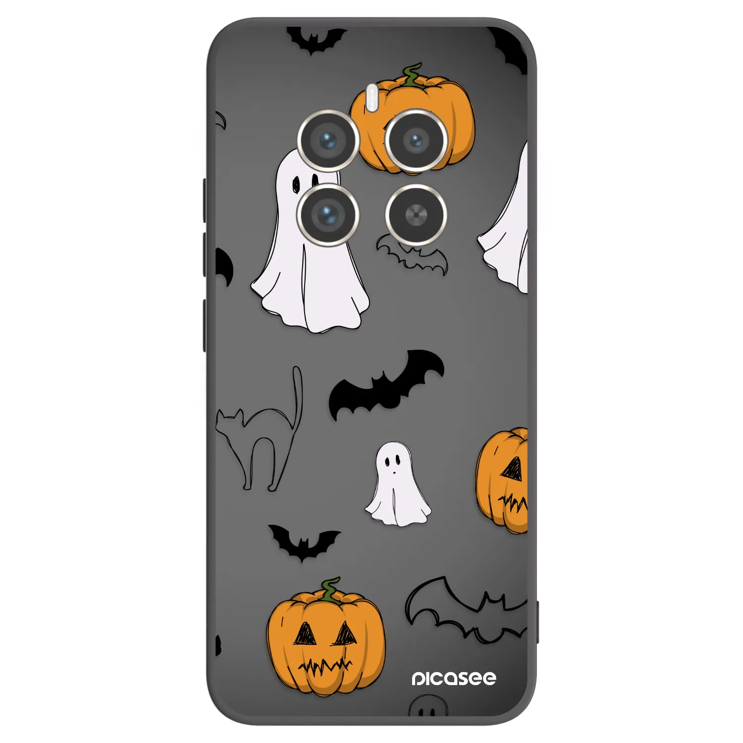 Picasee Realme 12 Pro 5G Hülle - Schwarzes Silikon - Spooky crew