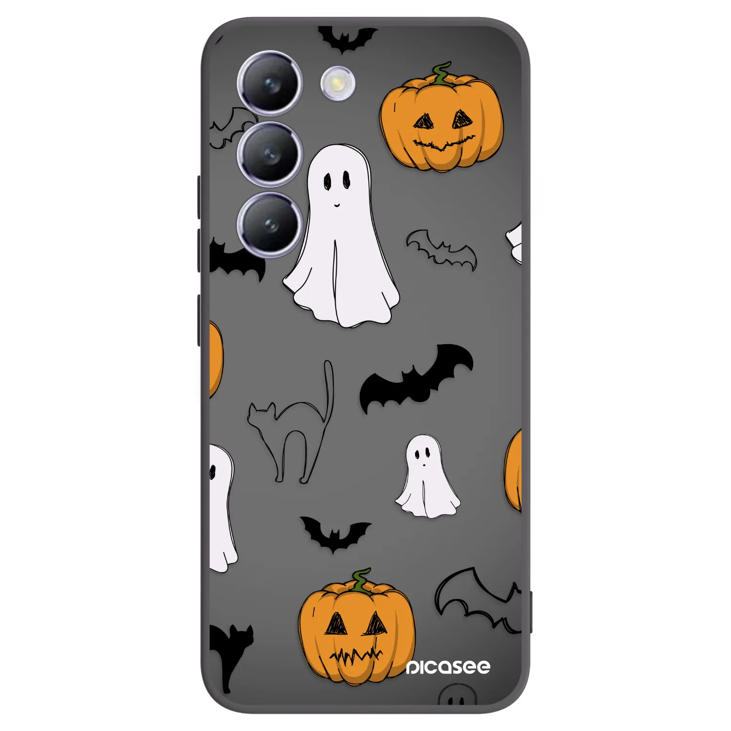 Picasee Vivo V40 SE 5G Hülle - Schwarzes Silikon - Spooky crew