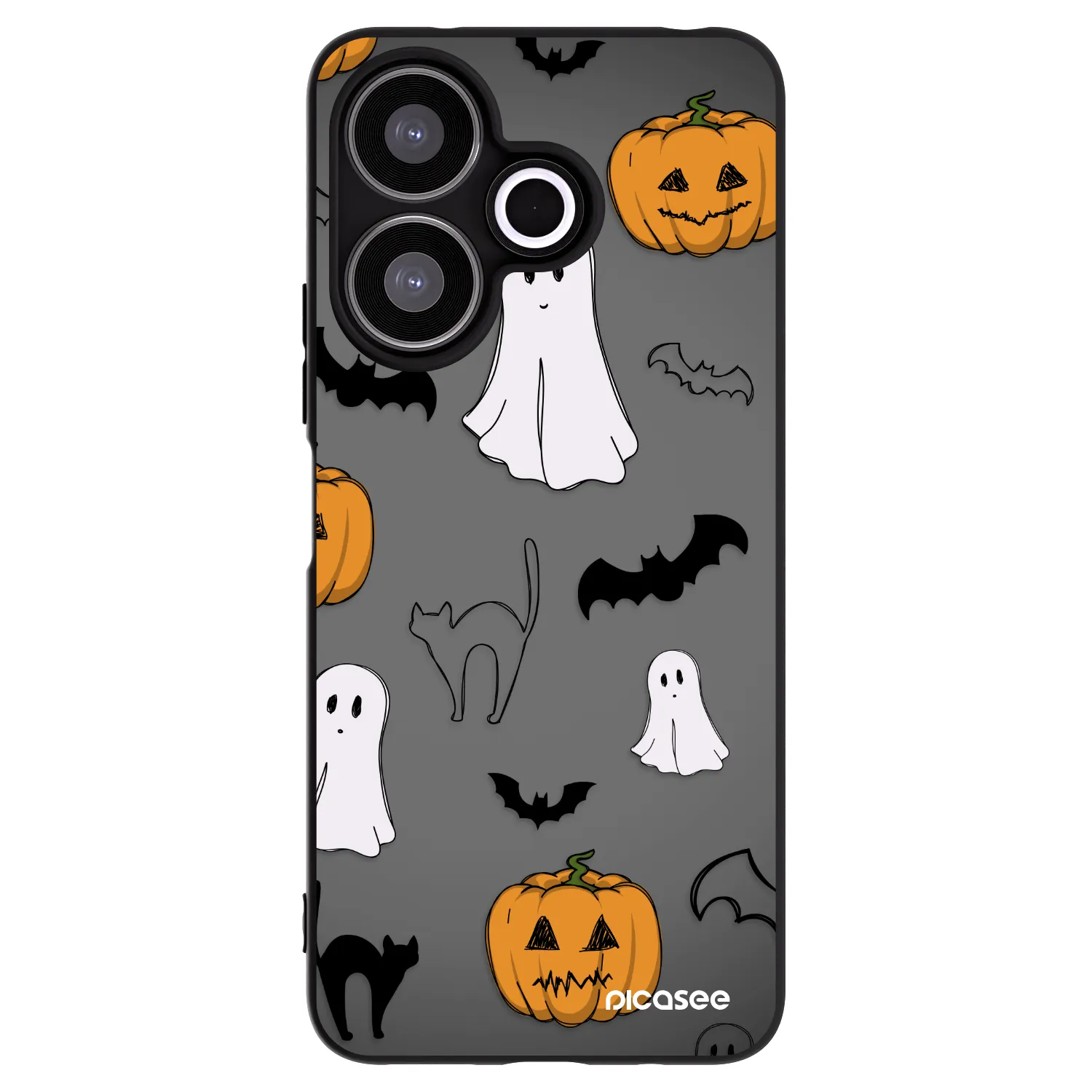 Picasee Xiaomi Redmi 13 4G Hülle - Schwarzes Silikon - Spooky crew