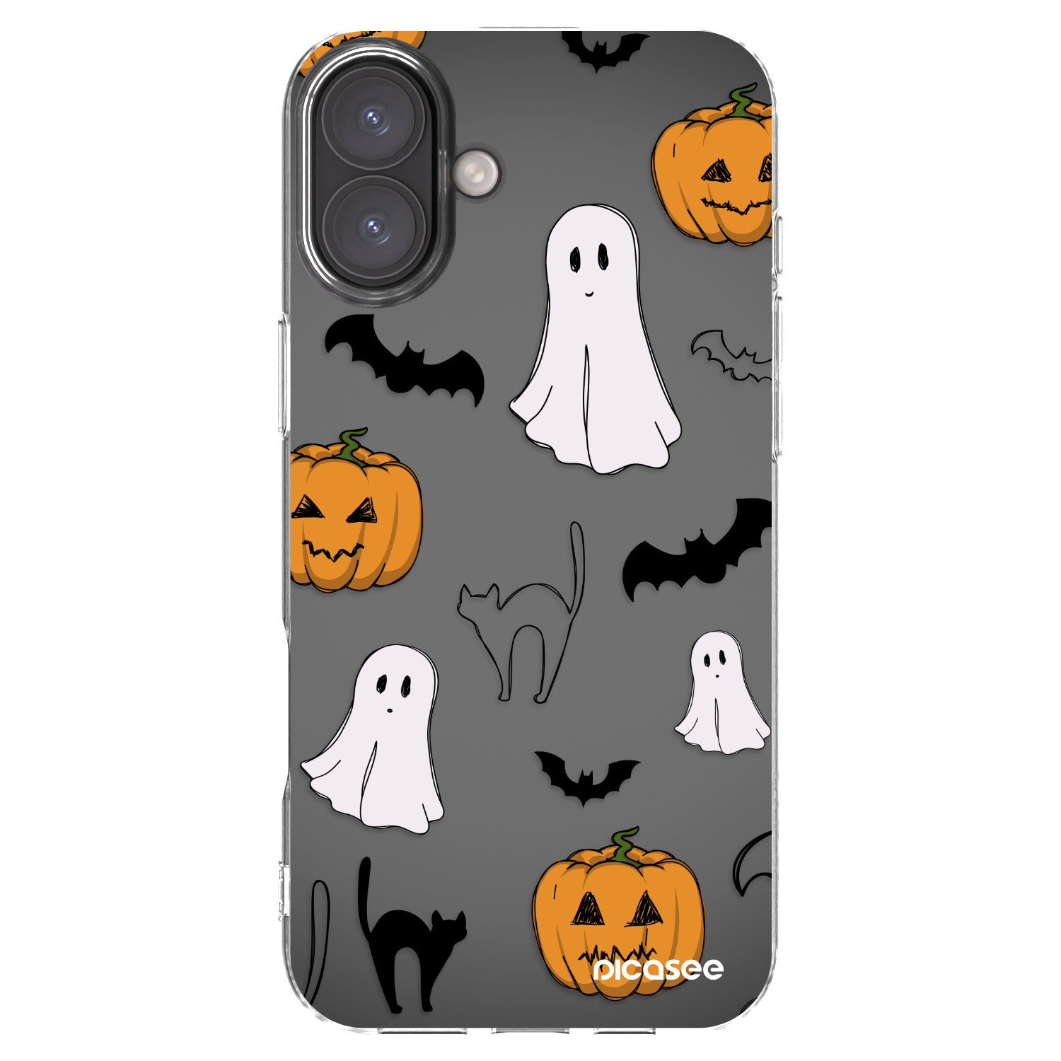 Picasee Apple iPhone 16 Plus Hülle - Transparentes Silikon - Spooky crew