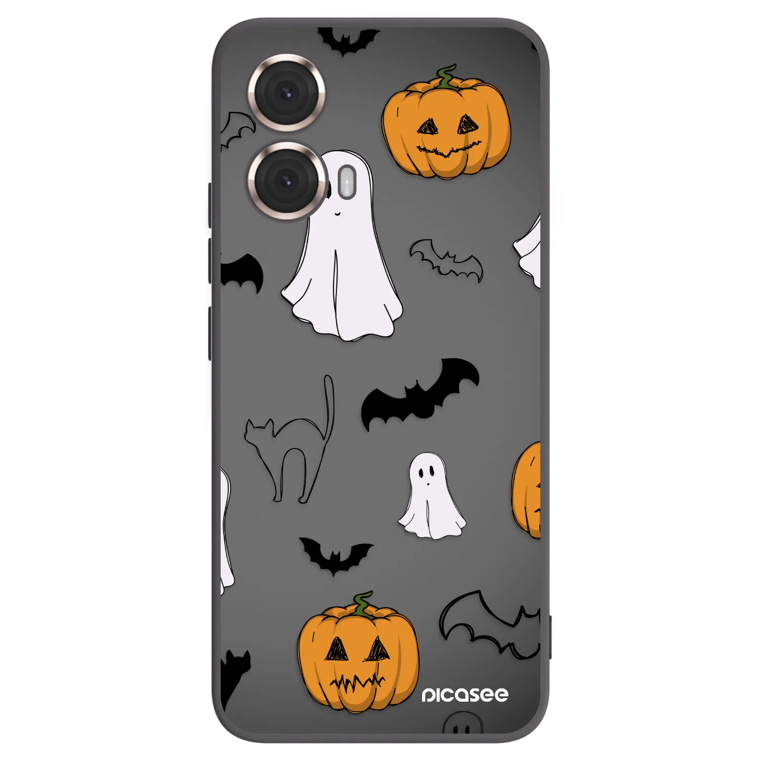 Picasee Motorola Moto G85 Hülle - Schwarzes Silikon - Spooky crew