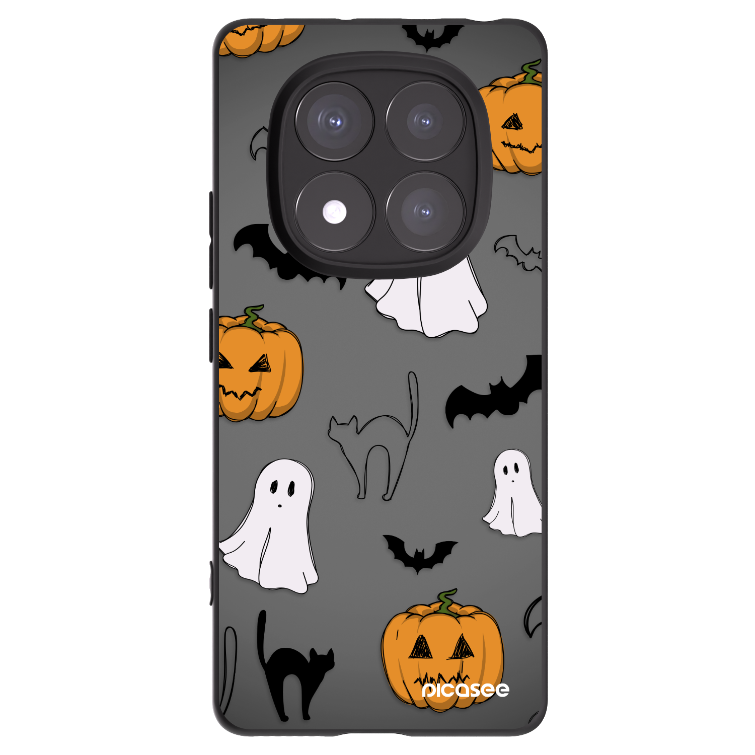 Picasee Xiaomi Redmi Note 14 Pro 5G Hülle - Schwarzes Silikon - Spooky crew