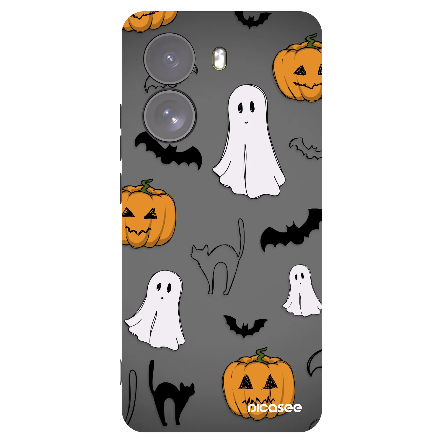 Picasee Xiaomi Poco X7 Hülle - Schwarzes Silikon - Spooky crew