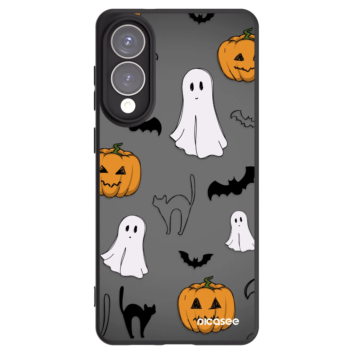 Picasee Samsung Galaxy S25 Edge 5G Hülle - Schwarzes Silikon - Spooky crew