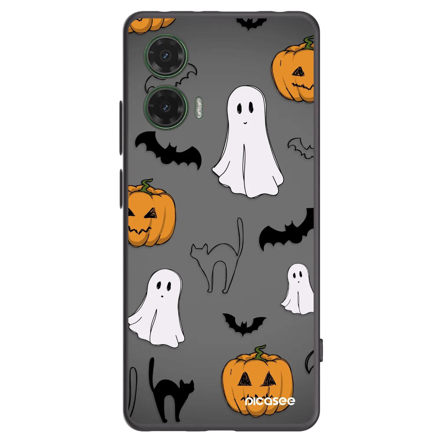 Picasee Motorola Moto G35 5G Hülle - Schwarzes Silikon - Spooky crew