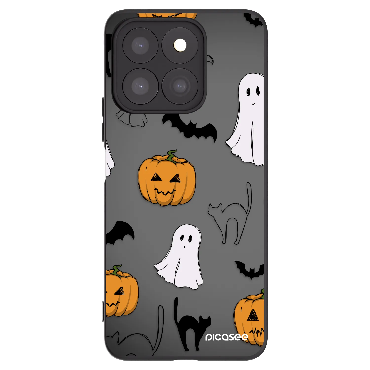 Picasee Honor X8c Hülle - Schwarzes Silikon - Spooky crew