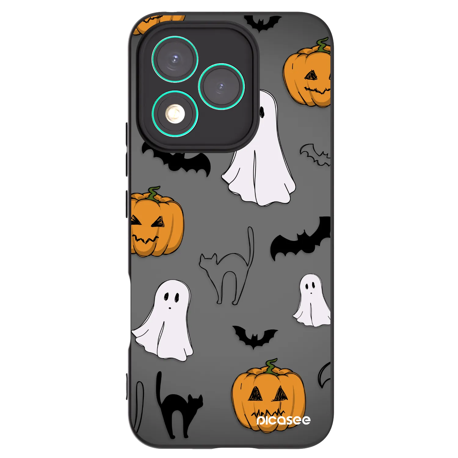 Picasee Honor 400 Lite 5G Hülle - Schwarzes Silikon - Spooky crew