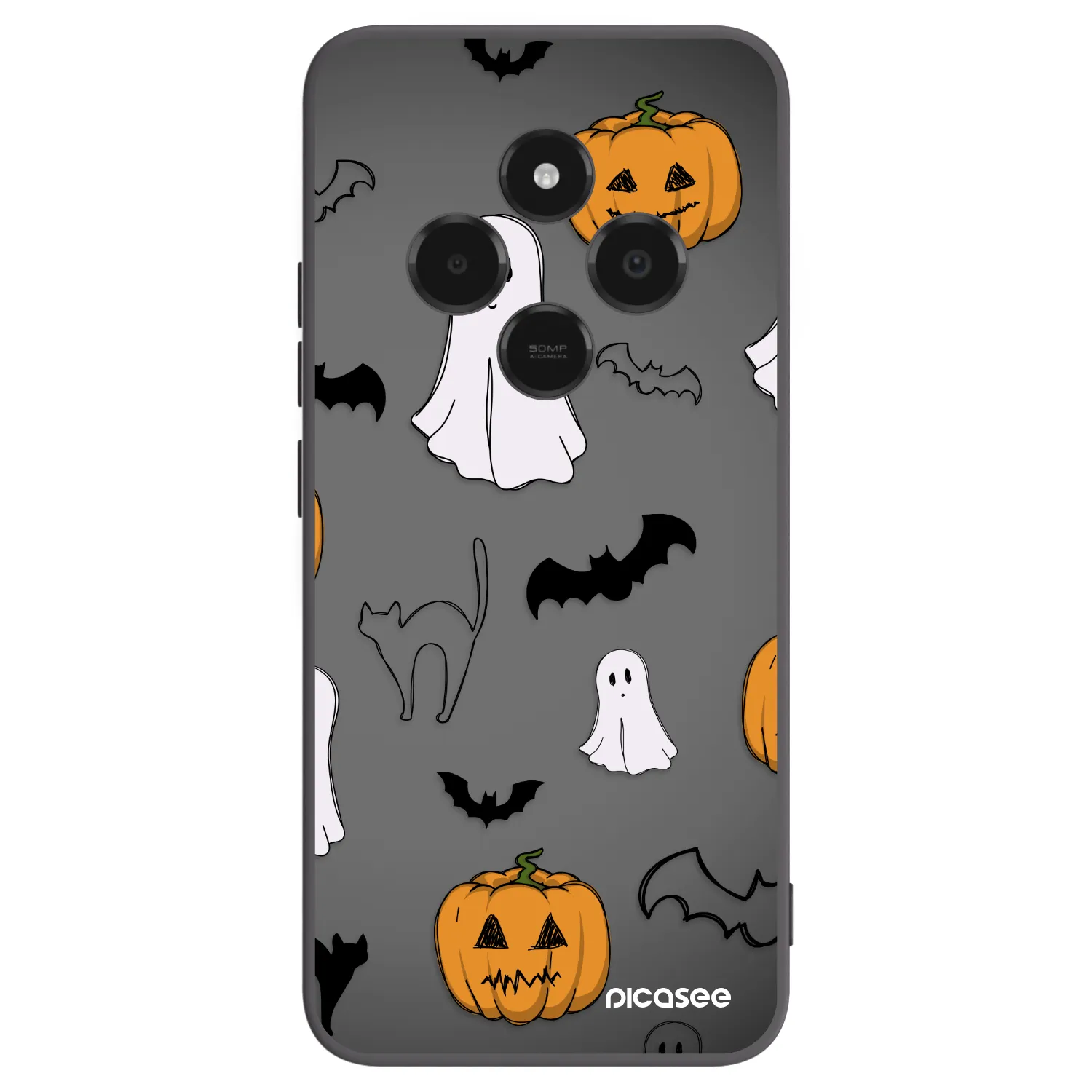 Picasee Xiaomi Poco C75 Hülle - Schwarzes Silikon - Spooky crew
