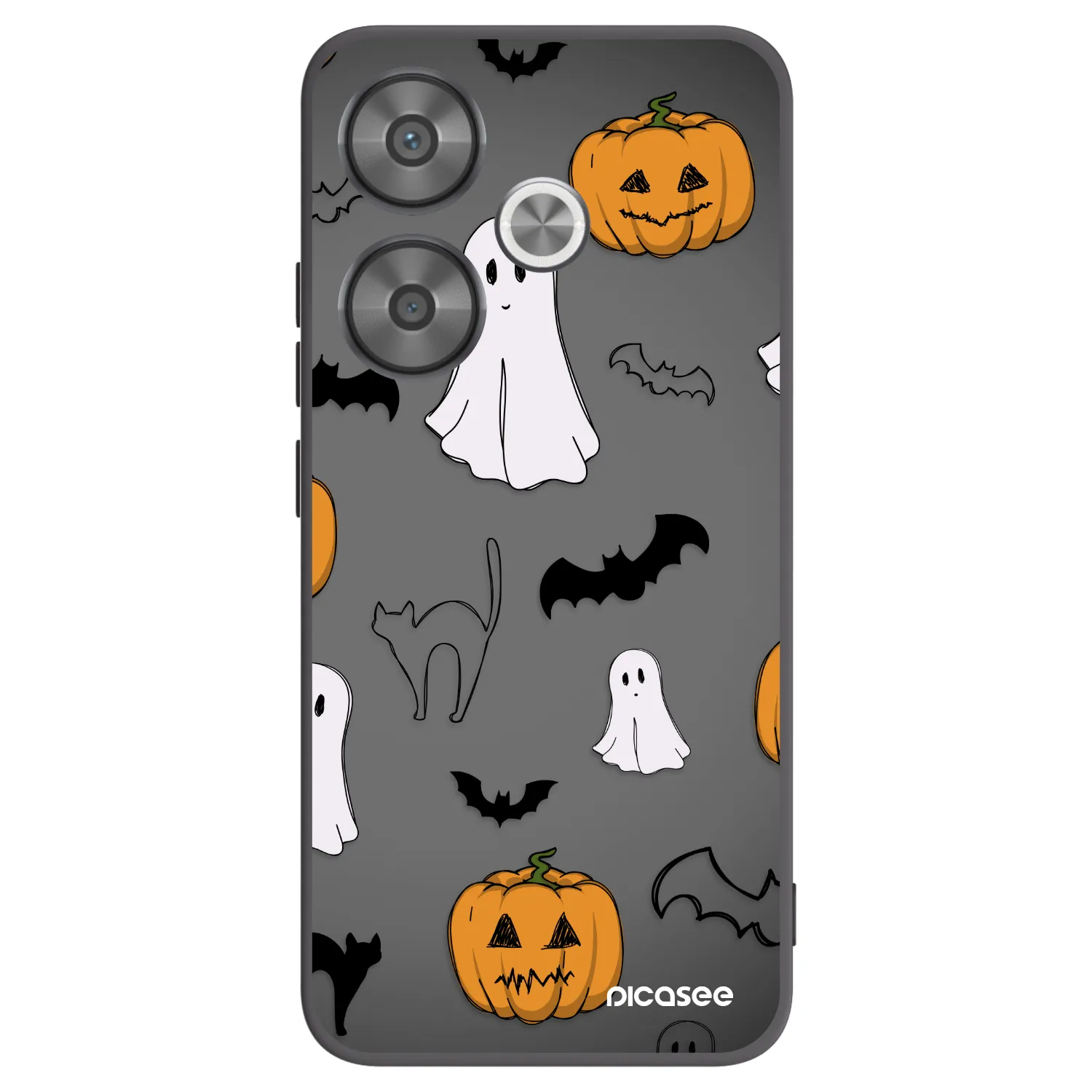 Picasee Xiaomi Poco F6 Hülle - Schwarzes Silikon - Spooky crew