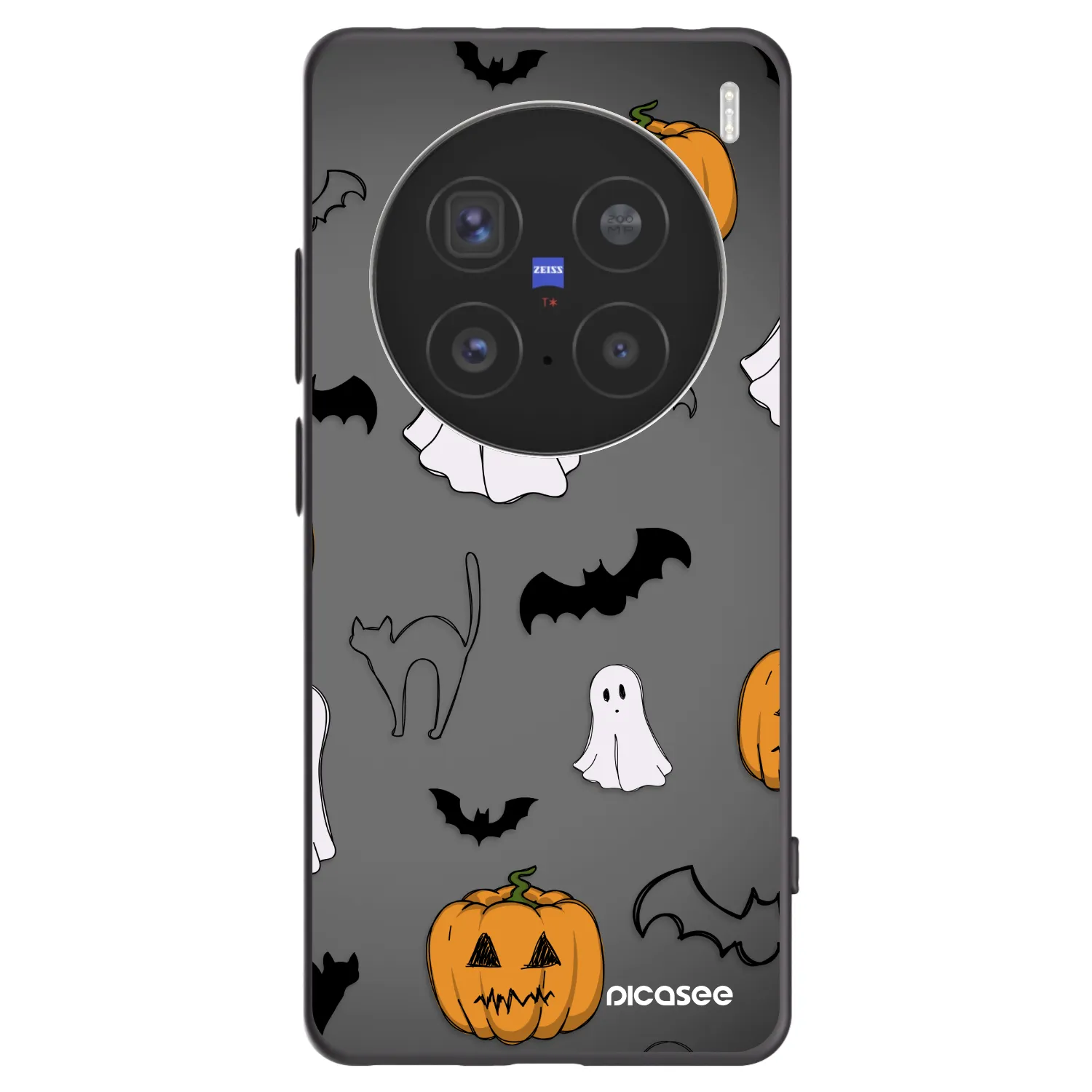 Picasee Vivo X200 Pro Hülle - Schwarzes Silikon - Spooky crew