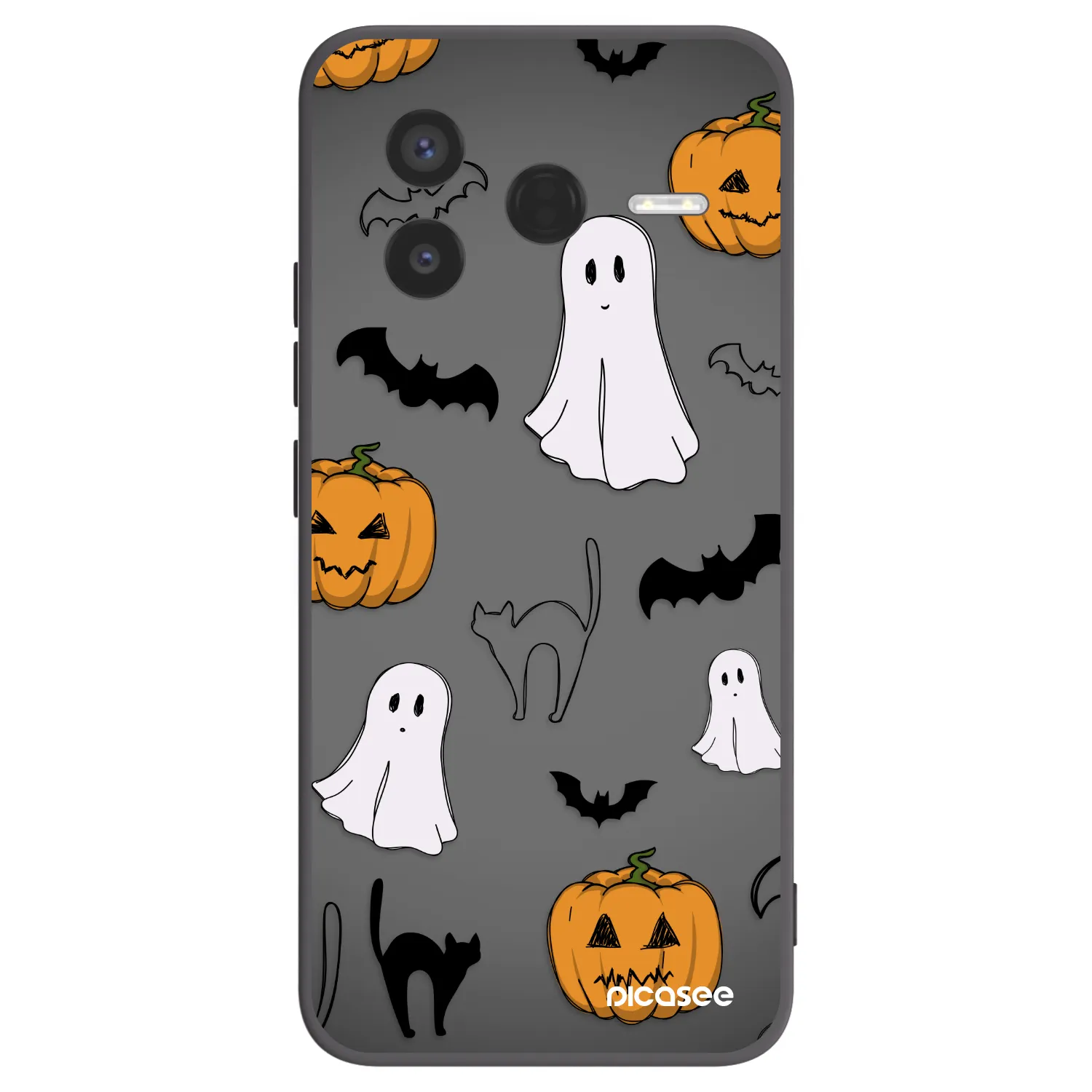 Picasee Xiaomi Poco F7 Pro 5G Hülle - Schwarzes Silikon - Spooky crew
