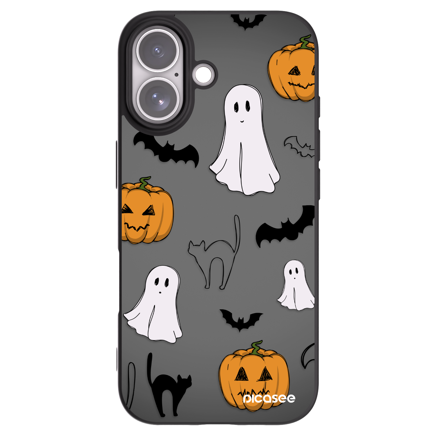 Picasee Apple iPhone 17 Hülle - Schwarzes Silikon - Spooky crew