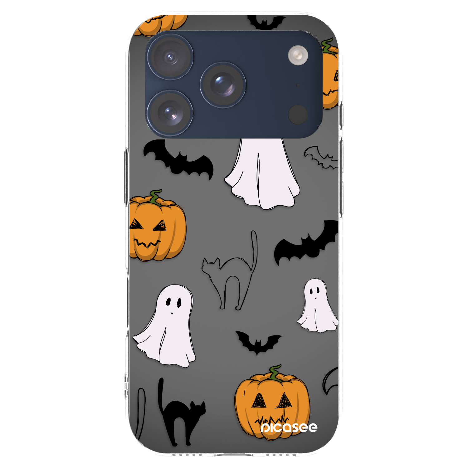 Picasee Apple iPhone 17 Pro Hülle - Transparentes Silikon - Spooky crew
