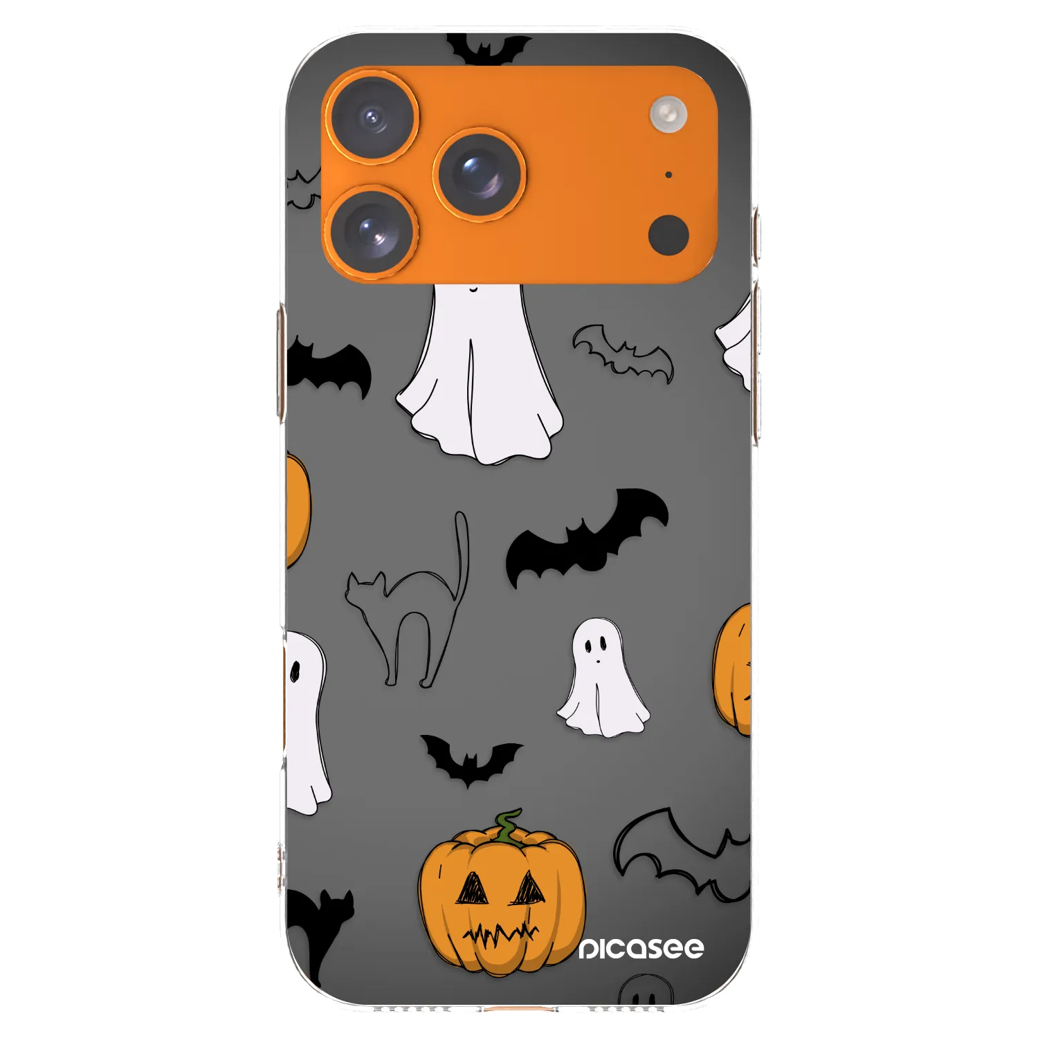 Picasee Apple iPhone 17 Pro Max Hülle - Transparentes Silikon - Spooky crew