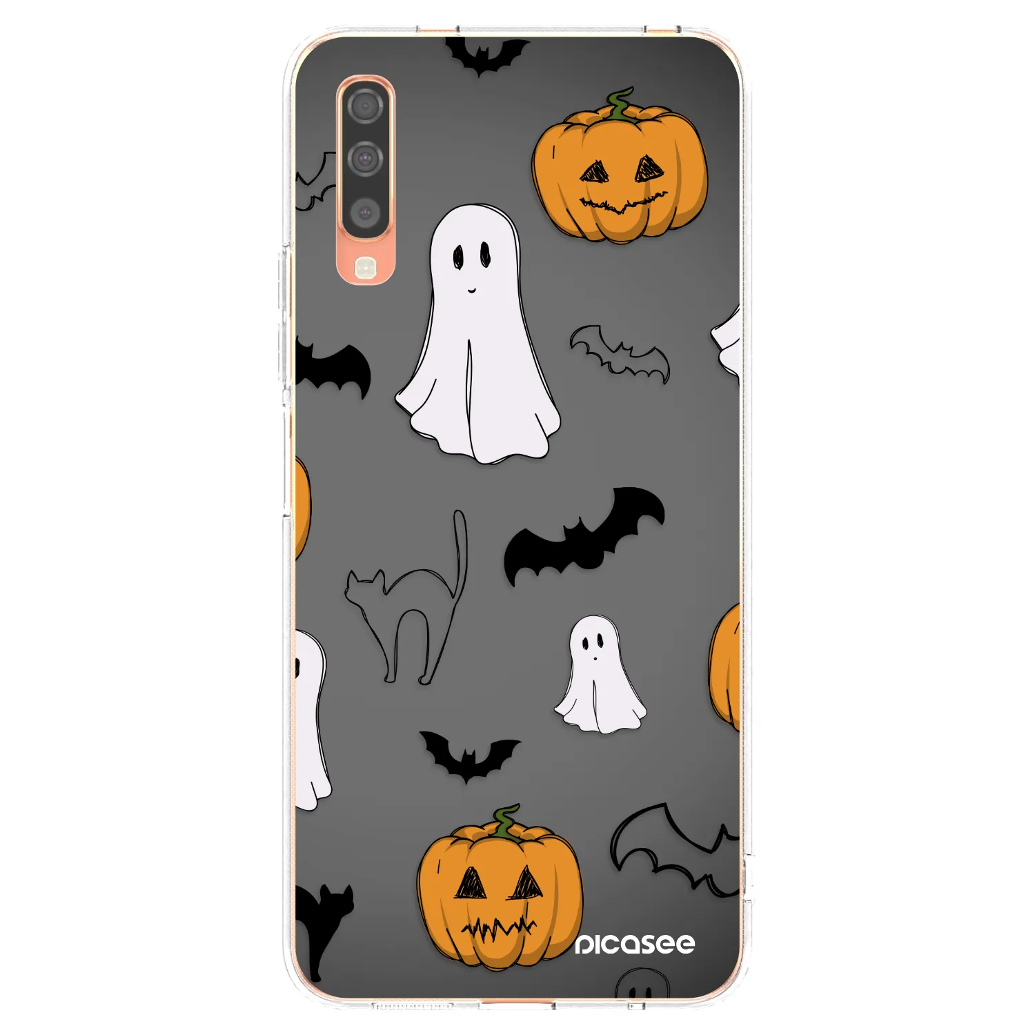 Picasee Samsung Galaxy A70 A705F Hülle - Transparentes Silikon - Spooky crew