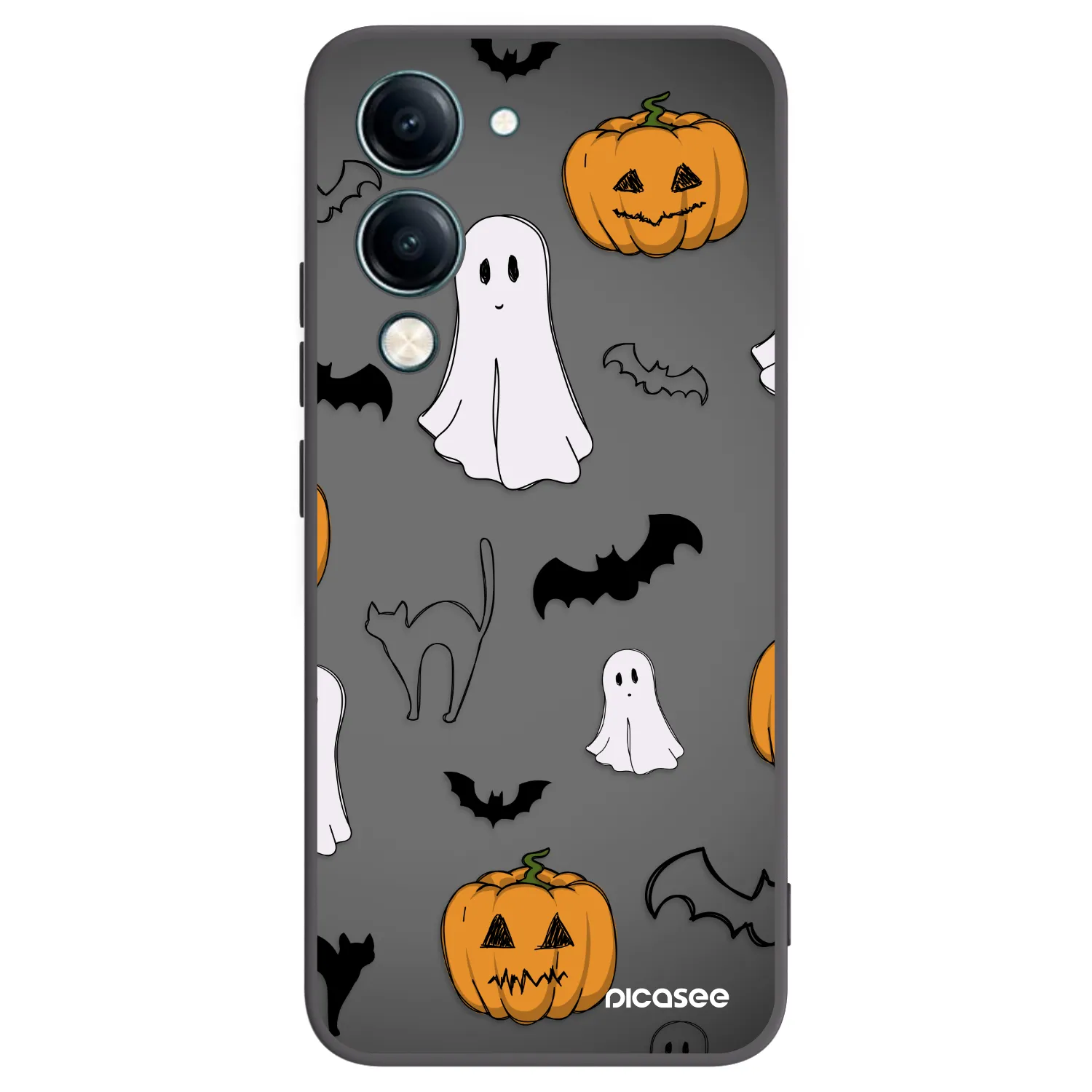 Picasee Vivo Y29s 5G Hülle - Schwarzes Silikon - Spooky crew