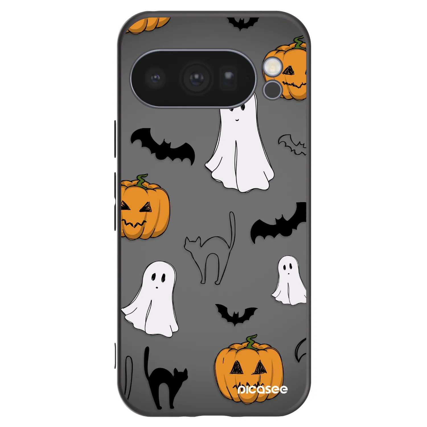 Picasee Google Pixel 10 Pro Hülle - Schwarzes Silikon - Spooky crew