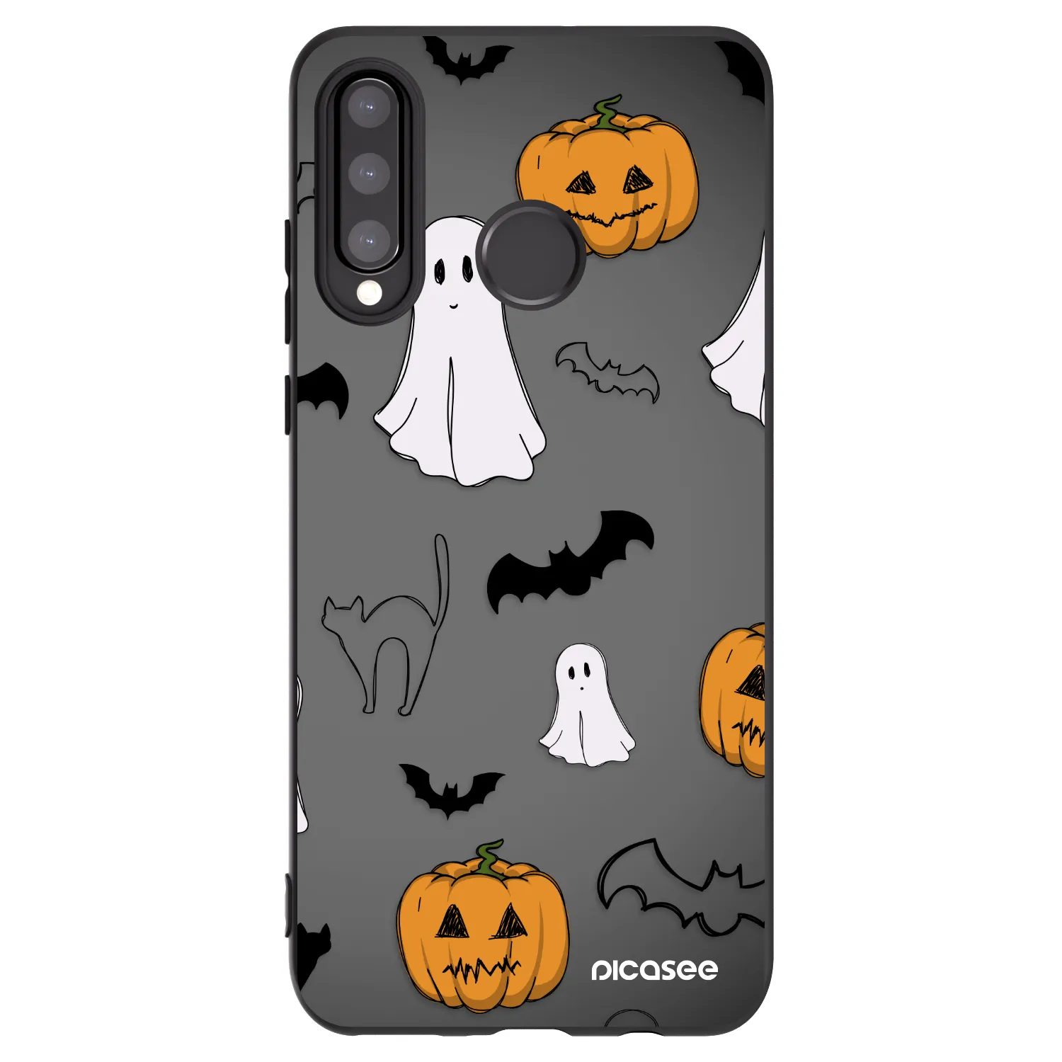 Picasee Huawei P30 Lite Hülle - Schwarzes Silikon - Spooky crew