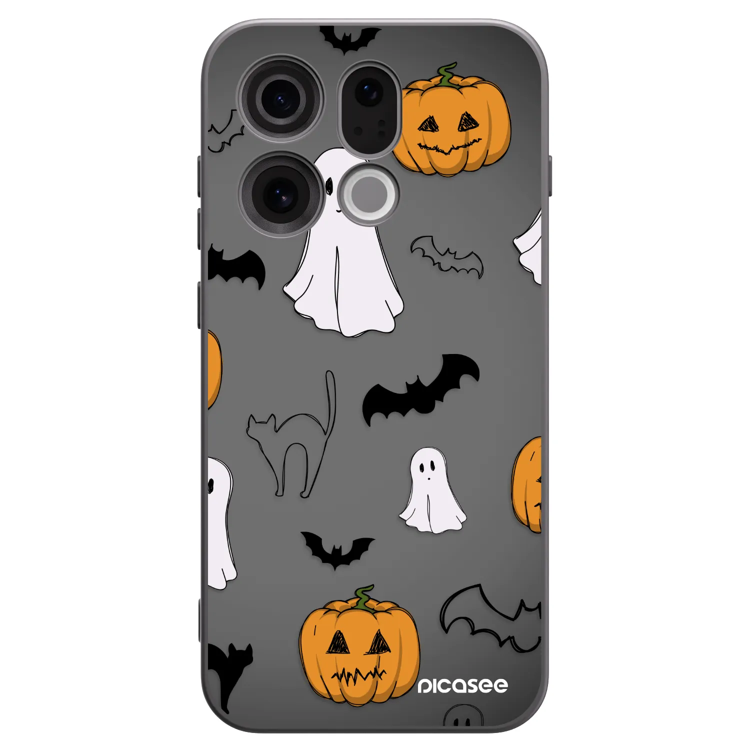 Picasee OPPO Find X9 Hülle - Schwarzes Silikon - Spooky crew