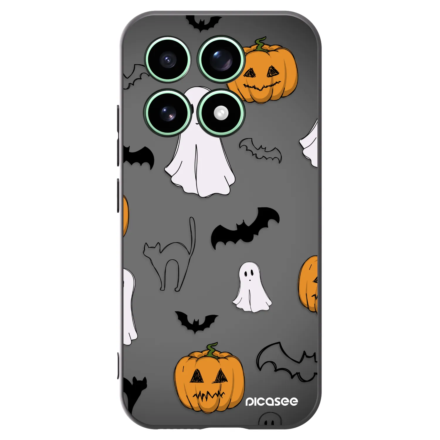 Picasee Xiaomi 17 Hülle - Schwarzes Silikon - Spooky crew