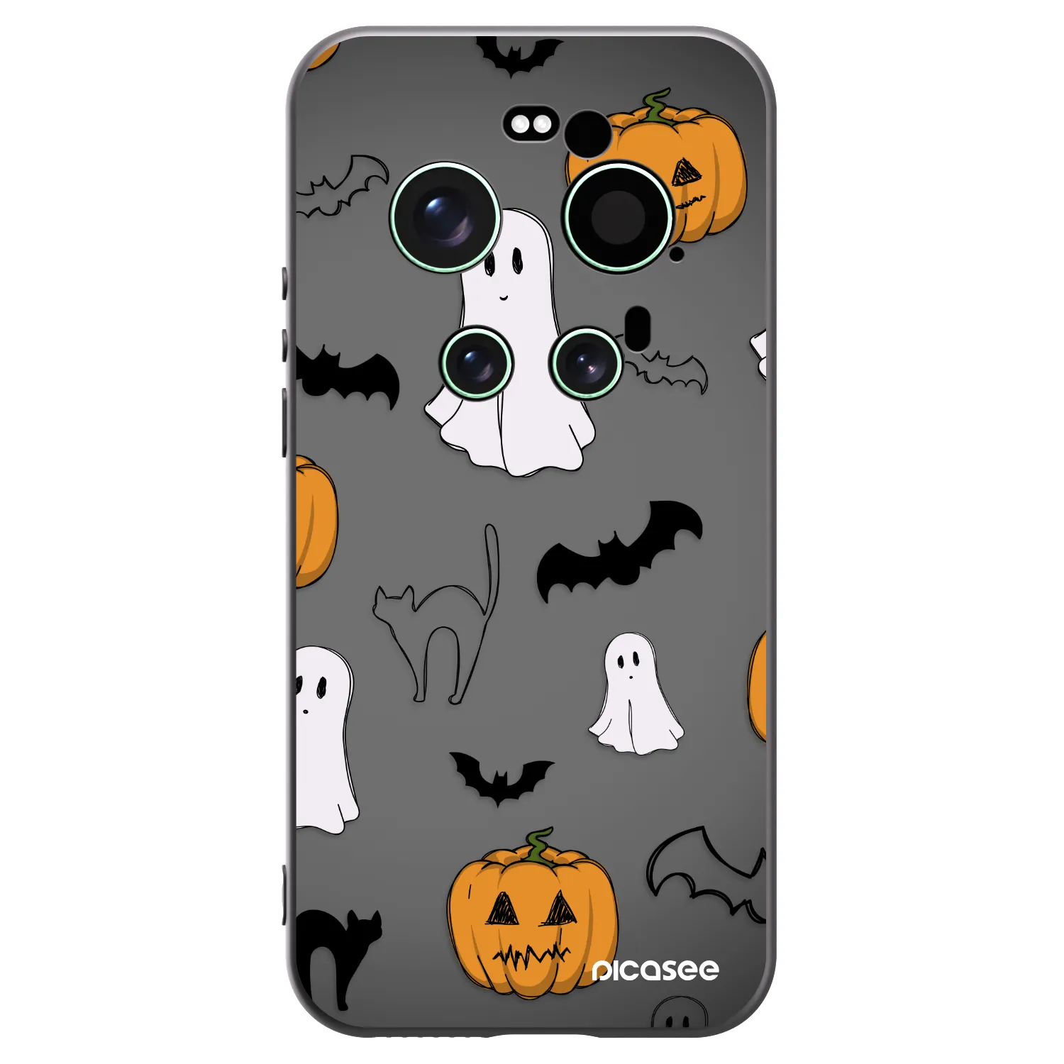 Picasee Xiaomi 17 Ultra Hülle - Schwarzes Silikon - Spooky crew