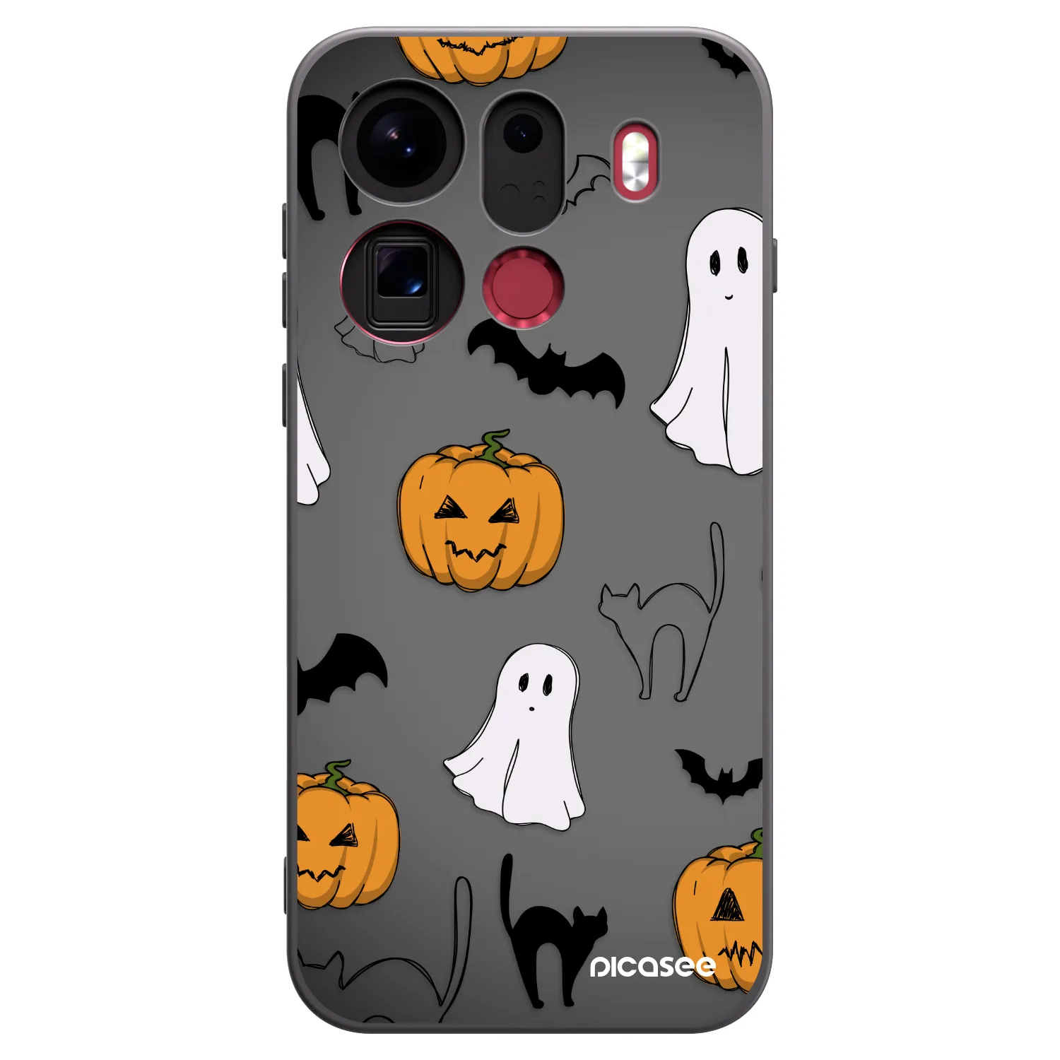 Picasee OPPO Find X9 Pro Hülle - Schwarzes Silikon - Spooky crew