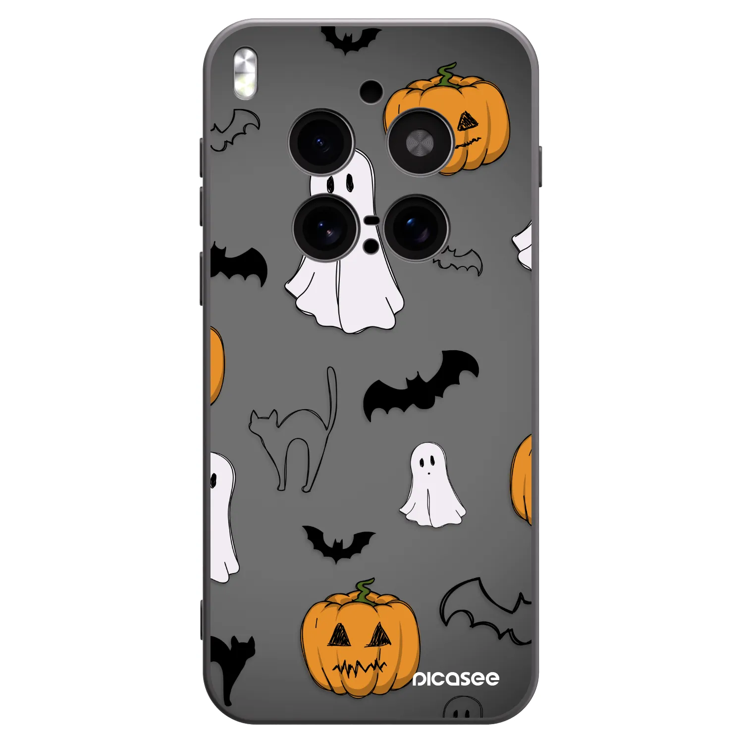 Picasee Vivo X300 Pro Hülle - Schwarzes Silikon - Spooky crew