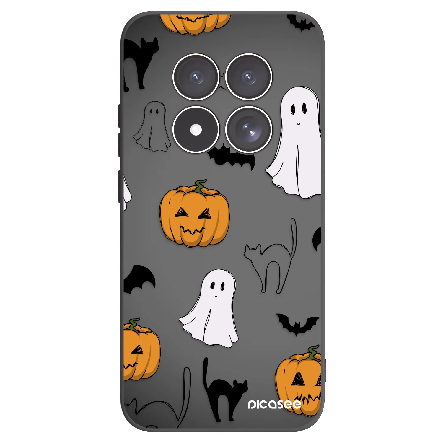 Picasee Xiaomi Redmi Note 15 Pro 5G Hülle - Schwarzes Silikon - Spooky crew