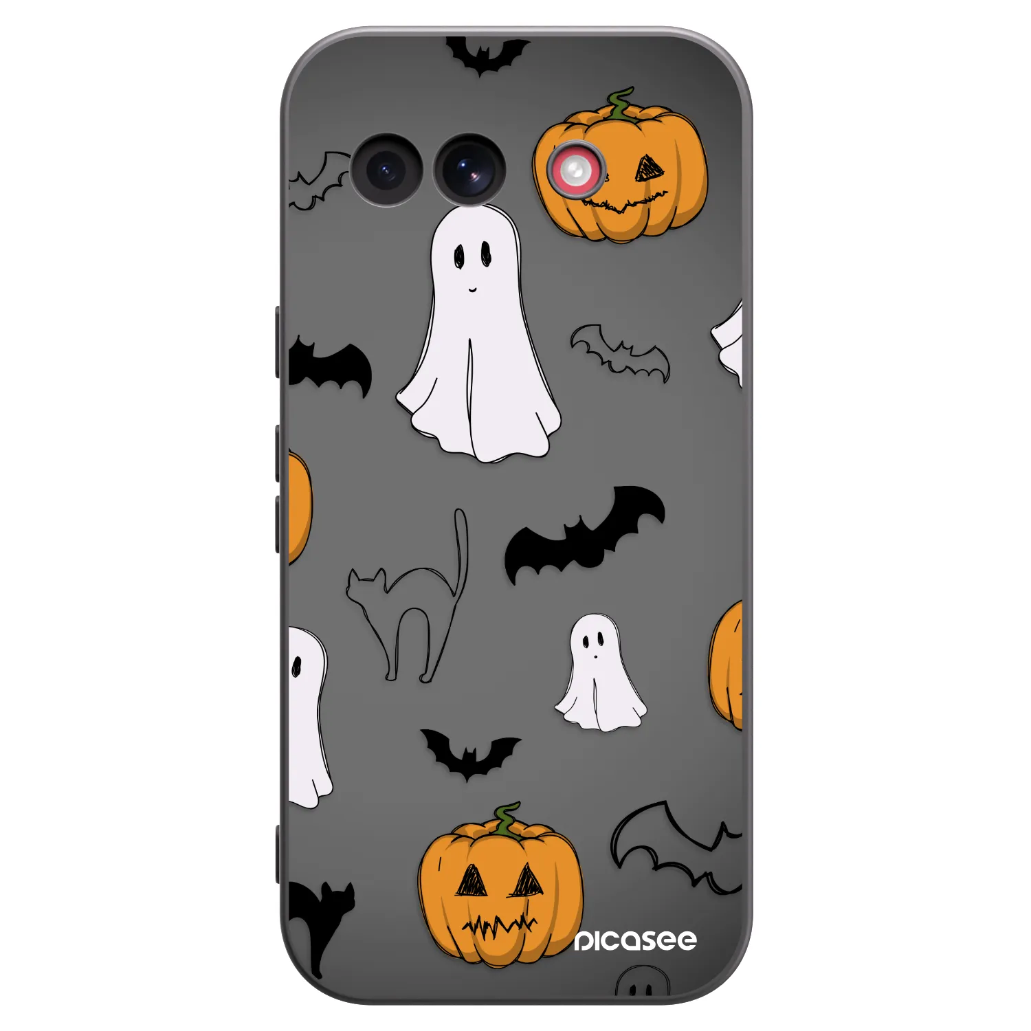 Picasee Google Pixel 10a Hülle - Schwarzes Silikon - Spooky crew