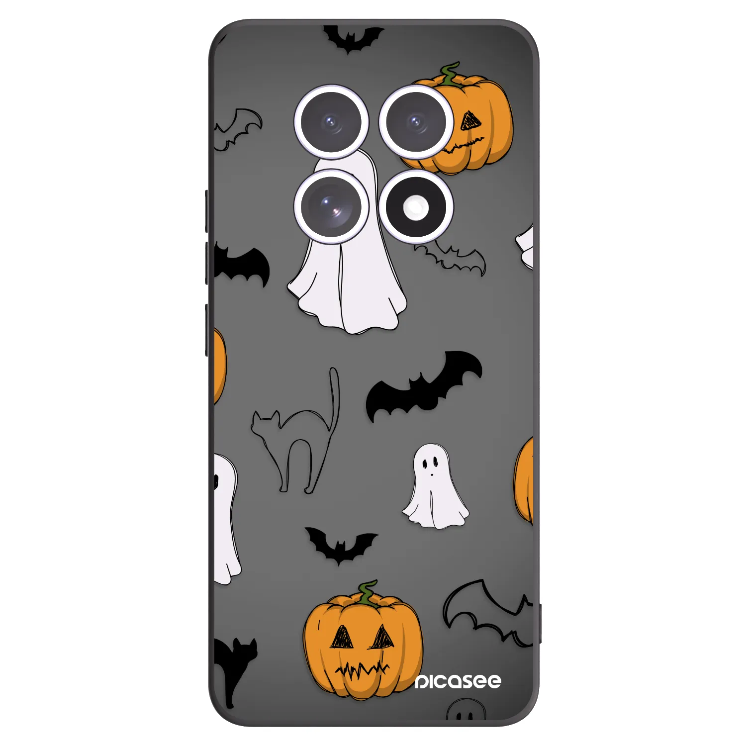 Picasee Xiaomi Redmi Note 15 5G Hülle - Schwarzes Silikon - Spooky crew