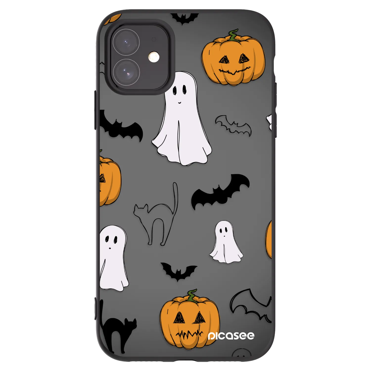Picasee Apple iPhone 11 Hülle - Schwarzes Silikon - Spooky crew