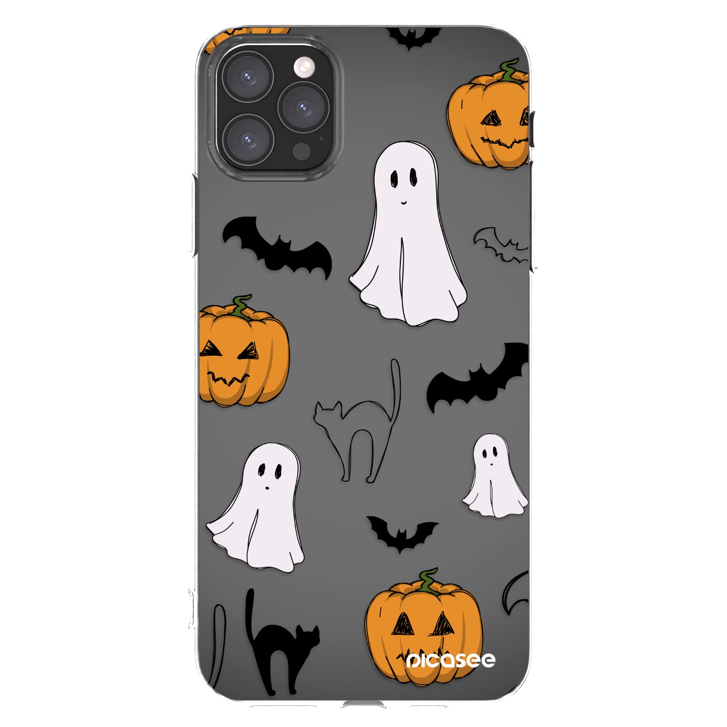 Picasee Apple iPhone 11 Pro Max Hülle - Transparentes Silikon - Spooky crew