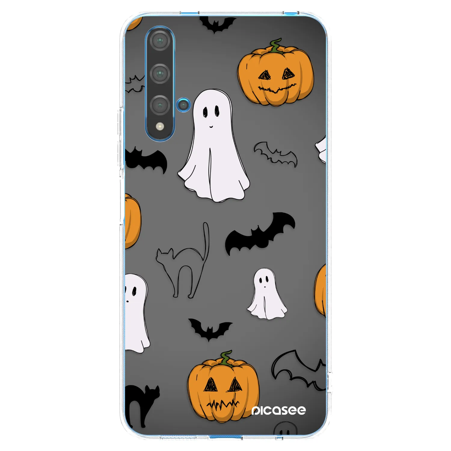 Picasee Huawei Nova 5T Hülle - Transparentes Silikon - Spooky crew