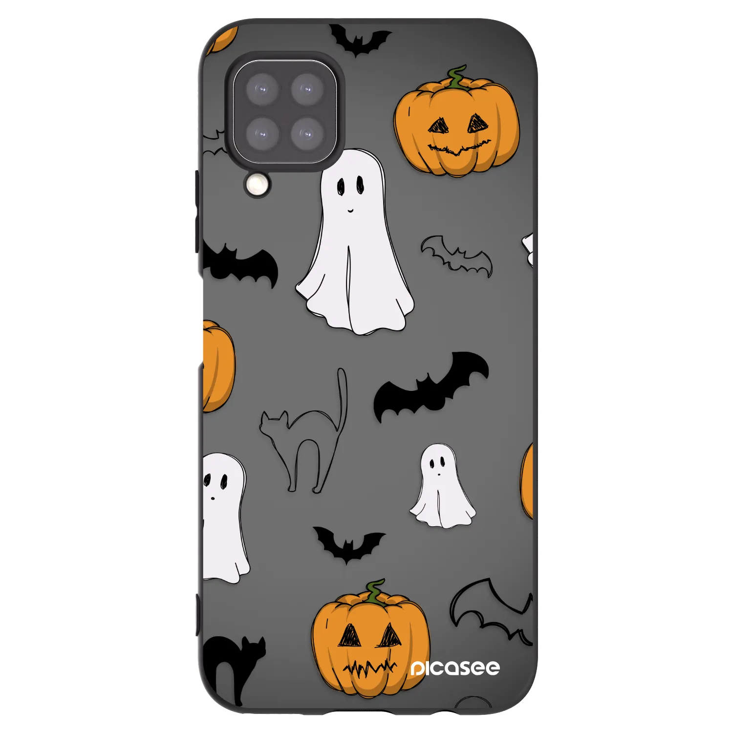 Picasee Huawei P40 Lite Hülle - Schwarzes Silikon - Spooky crew