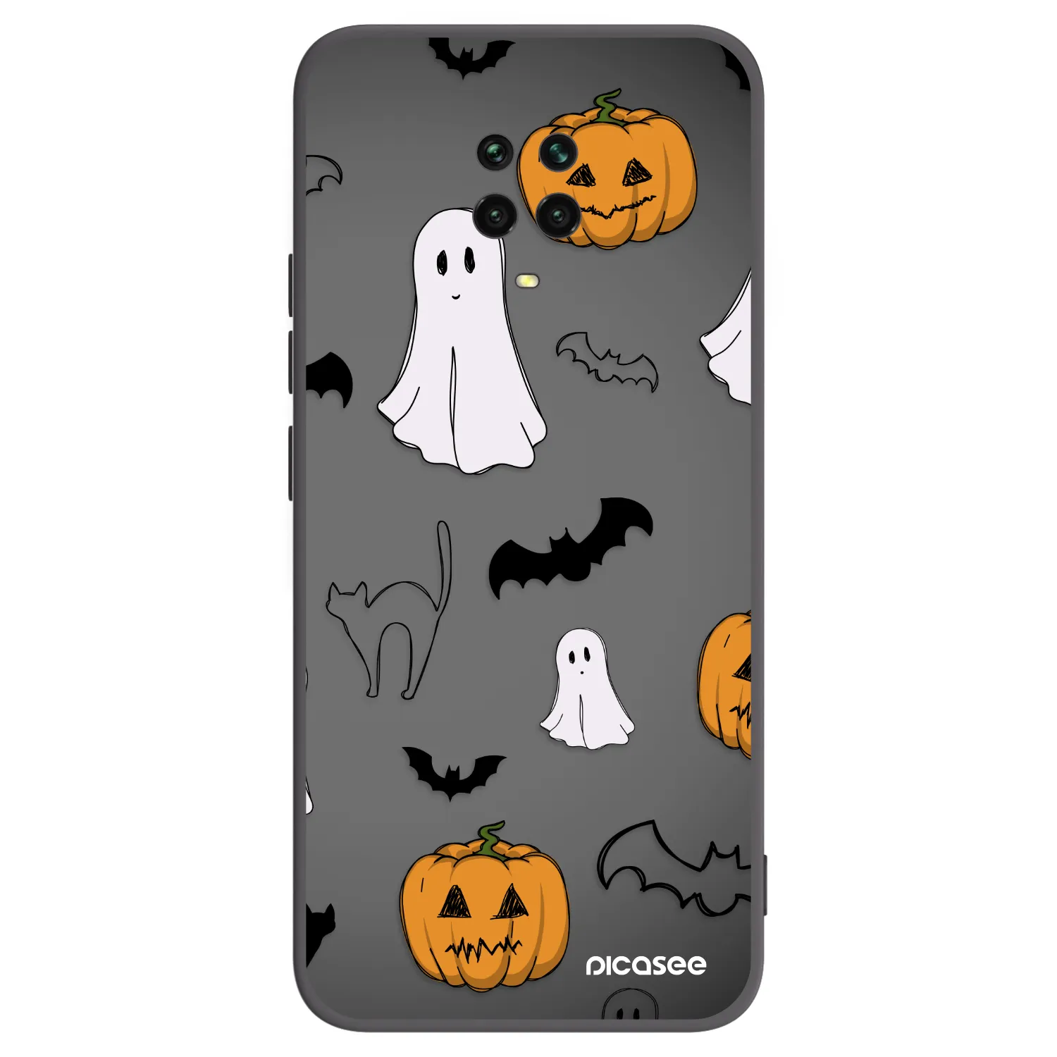 Picasee Xiaomi Redmi Note 9 Pro Hülle - Schwarzes Silikon - Spooky crew