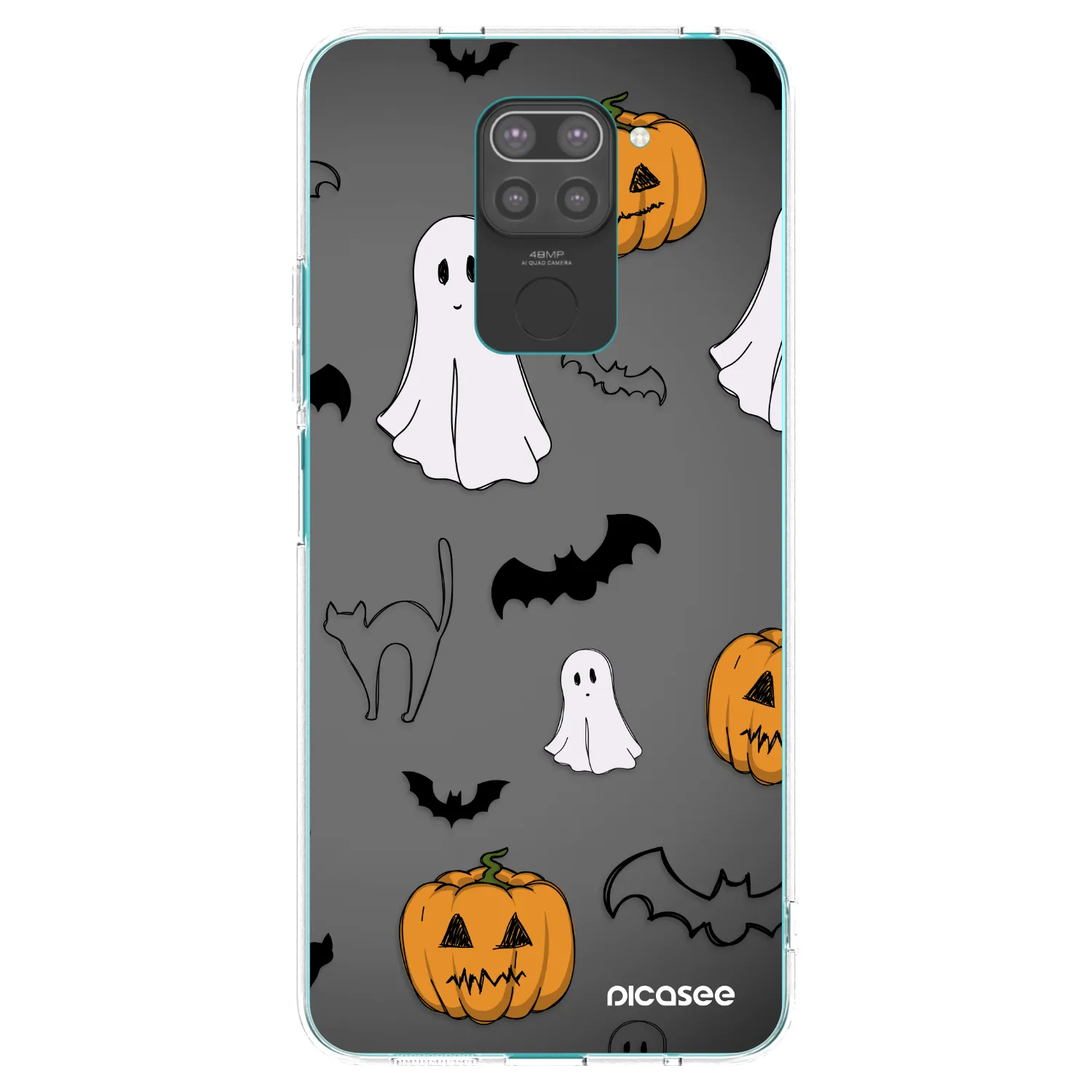 Picasee Xiaomi Redmi Note 9 Hülle - Schwarzes Silikon - Spooky crew