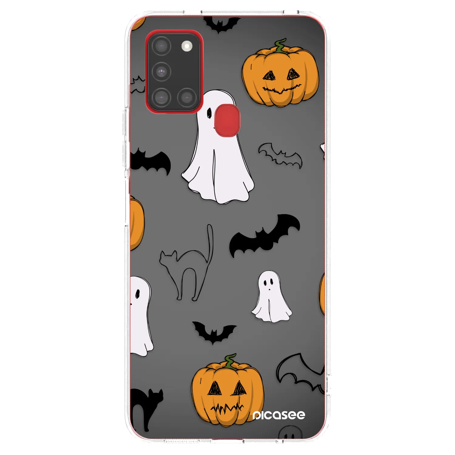 Picasee Samsung Galaxy A21s Hülle - Transparentes Silikon - Spooky crew